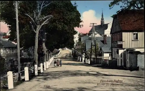 Ak Panschwitz Kuckau Oberlausitz, Straßenansicht, Kloster St. Marienstern