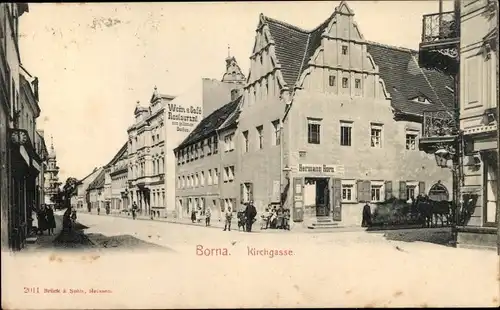 Ak Borna in Sachsen, Kirchgasse