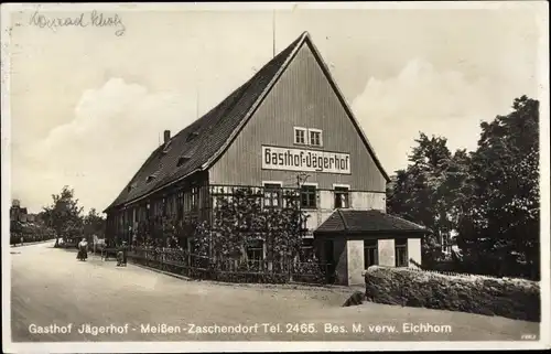 Ak Zaschendorf Meißen in Sachsen, Gasthof Jägerhof Bes. M. Eichhorn