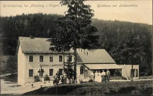 Ak Hirschsprung Altenberg Osterzgebirge, Gasthaus zur Ladenmühle