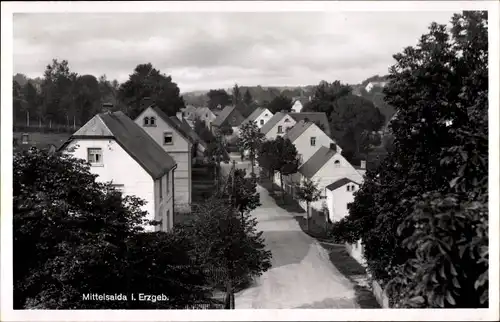 Ak Mittelsaida Großhartmannsdorf im Erzgebirge, Straßenansicht