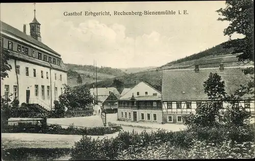 Ak Rechenberg Bienenmühle Erzgebirge, Gasthof Erbgericht