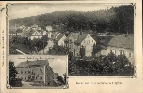 Ak Rechenberg Bienenmühle Erzgebirge, Kaden's Gasthof und Sommerfrische