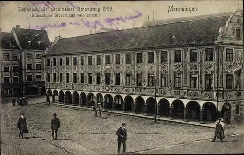 Ak Memmingen in Schwaben, Casinogebäude nach seiner Renovierung 1909, Steuerhaus