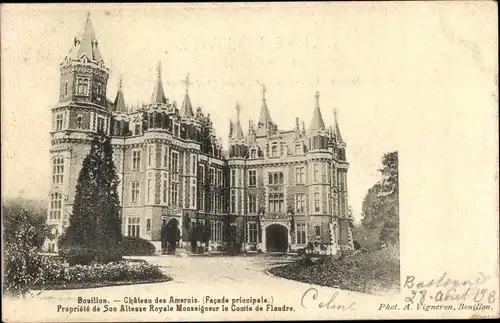 Ak Bouillon Wallonien Luxemburg, Chateau des Amerois, Facade principale