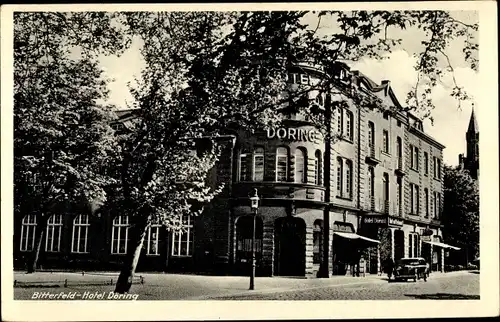 Ak Bitterfeld in Sachsen Anhalt, Hotel Döring, Auto