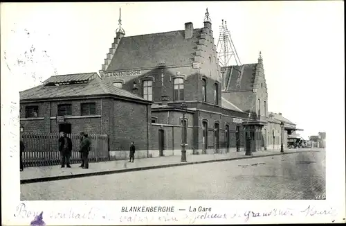 Ak Blankenberghe Blankenberge Westflandern, La Gare