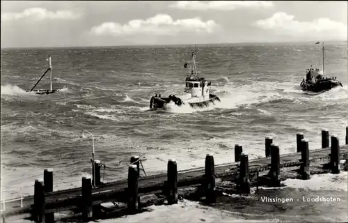 Ak Vlissingen Zeeland Niederlande, Loodsboten