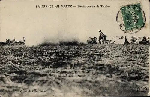 Ak Marokko, La France au Maroc, Bombardement de Taddert