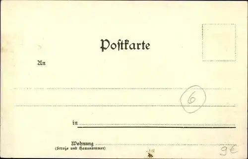 Litho Gruß vom Schwarzwald, Liebespaar in Schwarzwälder Trachten