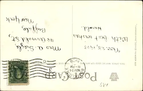 Präge Ak Thanksgiving Greetings, Truthahn