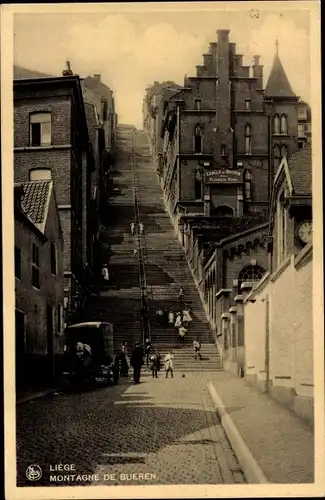 Ak Liège Lüttich Wallonien, Montagne de Bueren