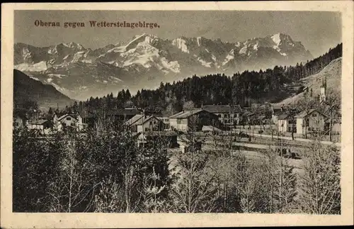 Ak Oberau Wildschönau Tirol, Panorama gegen Wettersteingebirge