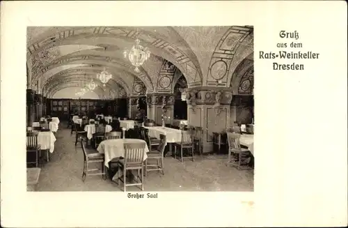 Ak Dresden, Rats-Weinkeller, Großer Saal