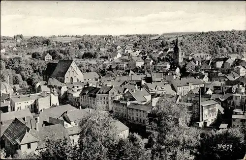 Ak Weida in Thüringen, Kirche, Panorama