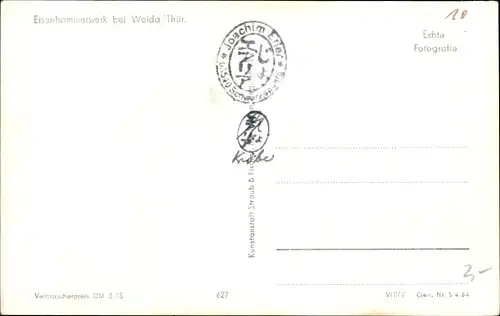 Ak Weida in Thüringen, Eisenhammerwerk, Arbeiter