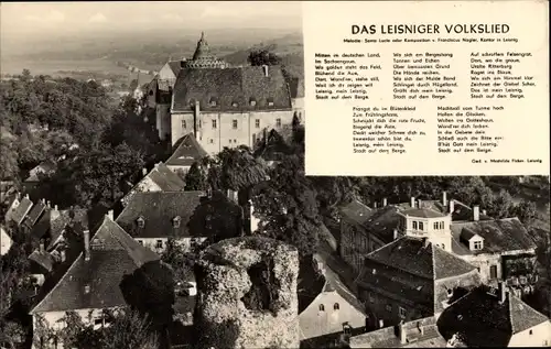 Lied Ak Leisnig in Sachsen, Blick über die Dächer der Stadt, Leisniger Volkslied