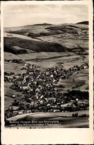 Ak Geising Altenberg im Erzgebirge, Blick vom Geisingberg nach dem Mückentürmchen