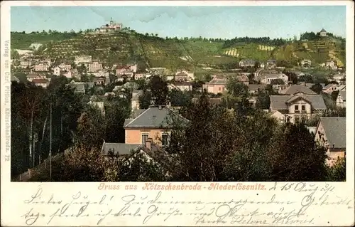 Ak Kötzschenbroda Niederlössnitz Radebeul Sachsen, Panoramablick auf die Stadt