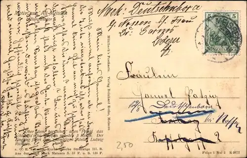 Ak Meißen in Sachsen, Burglehntor, Wasserträgerin