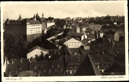 Ak Altenburg in Thüringen, Totalansicht der Stadt, Blick auf das Schloss