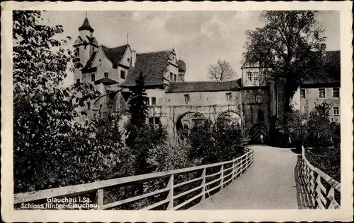Ak Glauchau in Sachsen, Schloss Hinter-Glauchau