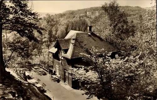 Ak Hartenstein im Erzgebirge Sachsen, Gaststätte Forsthaus Prinzenhöhle