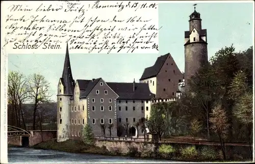 Ak Stein Hartenstein im Erzgebirge Sachsen, Schloss Stein