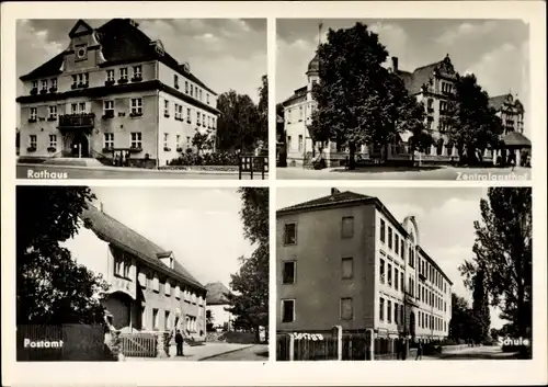 Ak Weinböhla, Rathaus, Zentralgasthof, Postamt, Schule