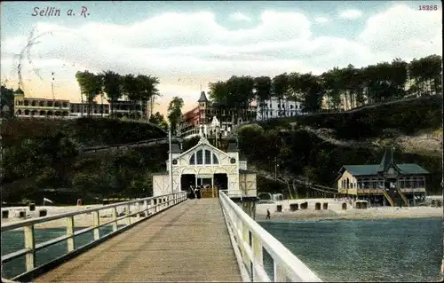 Ak Ostseebad Sellin auf Rügen, Seebrücke