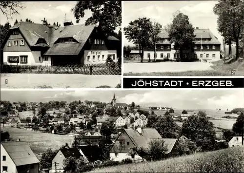 Ak Jöhstadt im Erzgebirge Sachsen, Jugendherberge Bruno Kühn, Handwerker Erholungsheim Berghof