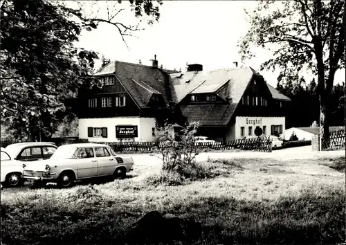 Ak Jöhstadt Erzgebirge, Berghof, Bes. Erich Bohring, Hochwald