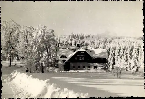 Ak Jöhstadt im Erzgebirge Sachsen, Berghof, Winter