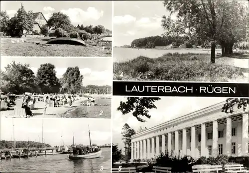 Ak Lauterbach Putbus auf der Insel Rügen, Neuendorf, Strand, Hafen, Erholungsheim Haus Goor