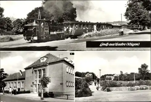 Ak Ostseebad Baabe auf Rügen, Reichsbahn Erholungsheim Ernst Kamieth, Eisenbahn, Rasender Roland