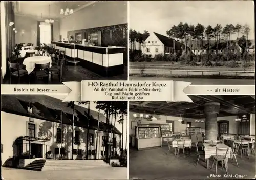 Ak Hermsdorf in Thüringen, HO Rasthof Hermsdorfer Kreuz
