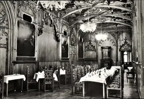 Ak Meiningen in Thüringen, Schloss Landsberg, Rittersaal, Hotel