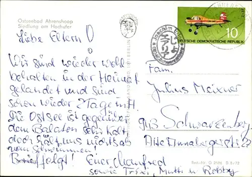 Ak Ostseebad Ahrenshoop Fischland, Reetdachhäuser, Siedlung am Hochufer