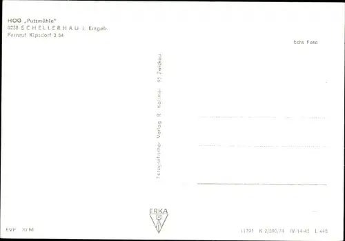 Ak Schellerhau Altenberg im Erzgebirge, HOG Putzmühle
