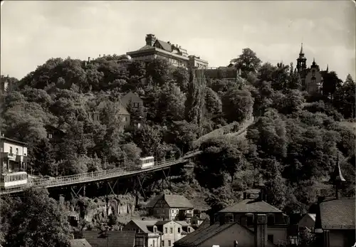 Ak Dresden Weißer Hirsch, HOG Luisenhof mit Bergbahn