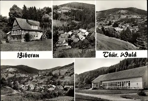 Ak Biberau Schleusegrund in Thüringen, Rote Mühle im Bibergrund, FDGB Kulturhaus Robert Stamm