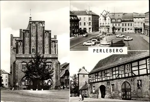 Ak Perleberg in der Prignitz, Rathaus, Großer Markt, Altes Wallgebäude