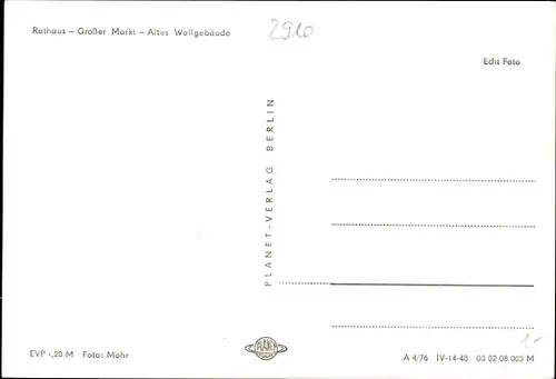 Ak Perleberg in der Prignitz, Rathaus, Großer Markt, Altes Wallgebäude