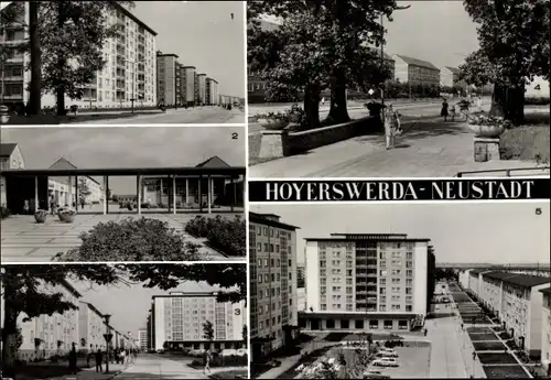 Ak Hoyerswerda in der Oberlausitz, Neustadt, Magistrale, Kaufhof, Bert-Brecht-Straße