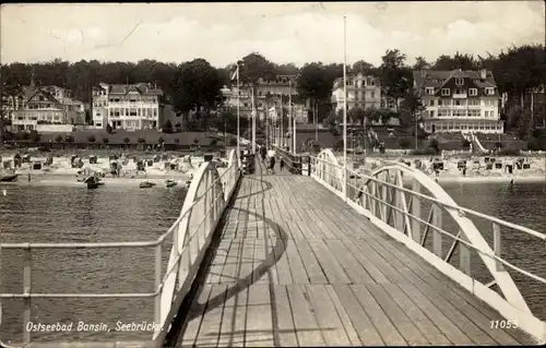 Ak Ostseebad Bansin Heringsdorf auf Usedom, Seebrücke