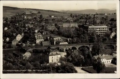 Ak Seifhennersdorf in Sachsen, Mitteldorf, Panorama