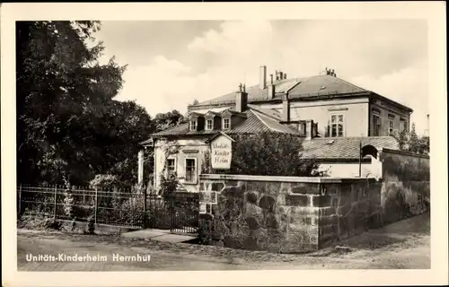 Ak Herrnhut in der Oberlausitz Sachsen, Unitäts-Kinderheim