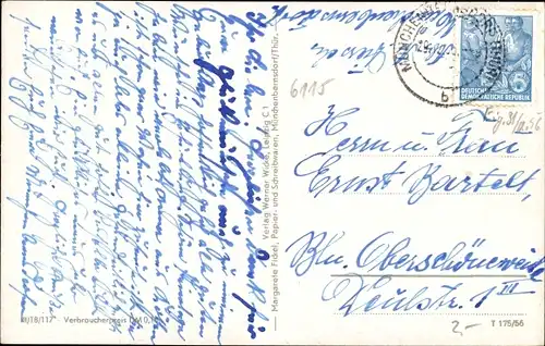 Ak Münchenbernsdorf in Thüringen, Blick zur Kirche