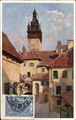 Ak Brno Brünn Südmähren, Rathaushof