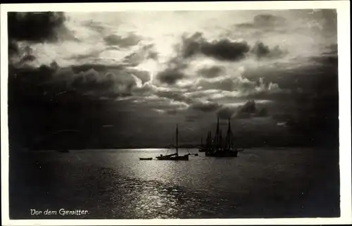 Ak Świnoujście Swinemünde Pommern, Idyll vor dem Gewitter